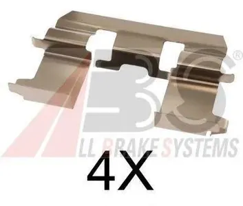 ABS 1281Q Комплект монтажный тормозных колодок