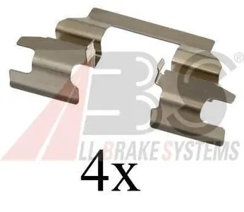 ABS 1625Q КОМПЛЕКТ МОНТАЖНЫЙ ТОРМОЗНЫХ КОЛОДОК ABS