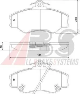ABS 36871 Колодки тормозные передние