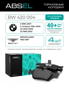 ABSEL BW420004 Колодки торм.передние