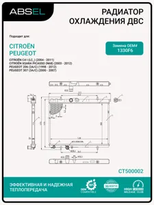 ABSEL CT500002 Радиатор
