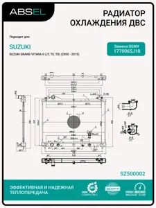 ABSEL SZ500002 Радиатор