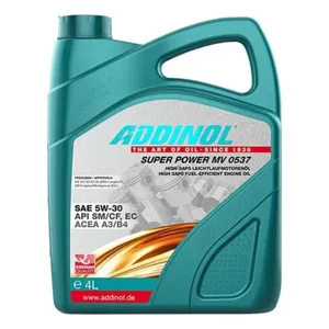 ADDINOL 4014766250520 Масло моторное синт. SUPER POWER 5W30 A3B4 SMCF 4л