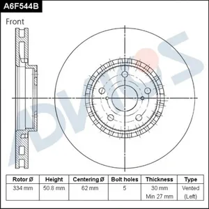 ADVICS A6F544B Диск торм.перед.вент.