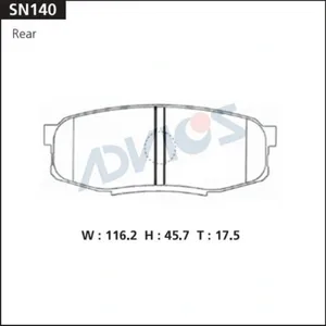 ADVICS SN140 Колодки торм. Toyota Lexus Land Cruiser 200LX570 07- задн.