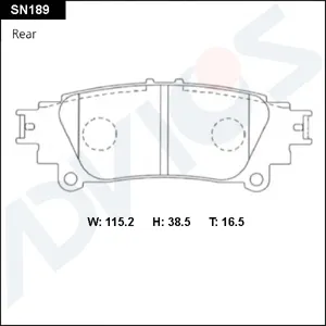 ADVICS SN189 Колодки торм.задние