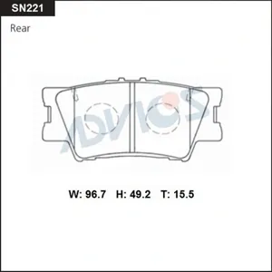 ADVICS SN221 Колодки торм.задние