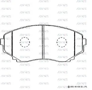 ADVICS SN283P Колодки торм. Mazda Bongo 99- перед.