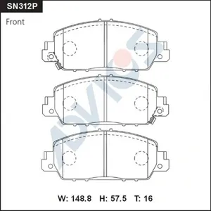 ADVICS SN312P Колодки торм. Honda Accord HR-V 13- перед.
