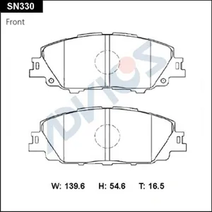 ADVICS SN330 Колодки торм.передние Toyota Corolla 2019- PRIUSYARIS 2020-