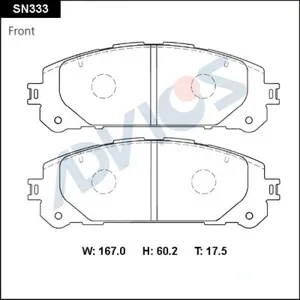 ADVICS SN333 Колодки торм.передние