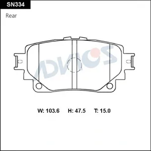 ADVICS SN334 Колодки торм.
