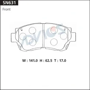 ADVICS SN631 Колодки торм.передние Toyota Camry 91-96 Celica 2.0 93-99