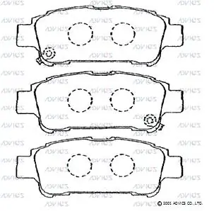 ADVICS SN679P Колодки торм. Toyota ALPHARDNOAH 99- задн.