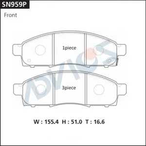 ADVICS SN959P Колодки торм.