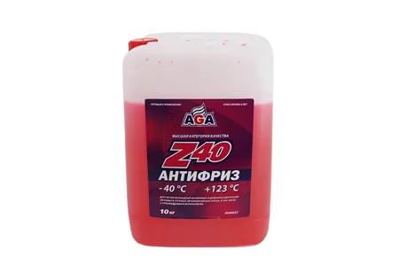 AGA AGA003Z Антифриз ANTIFREEZE -Z40. PREMIX . готовый к применению. красный. -40С (10L)