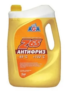 AGA AGA043Z AGA ANTIFREEZE AGA-Z65. PREMIX Антифриз. готовый к применению. желтый. -65С (5L)
