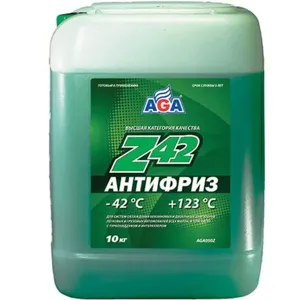 AGA AGA050Z AGA ANTIFREEZE AGA-Z42. PREMIX Антифриз. готовый к применению. зеленый. -42С (10L)