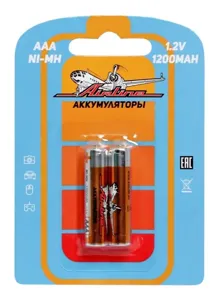 AIRLINE AAA1202 Батарейки AAA HR03 аккумулятор Ni-Mh 1200 mAh 2 шт. в компл. AAA-12-02
