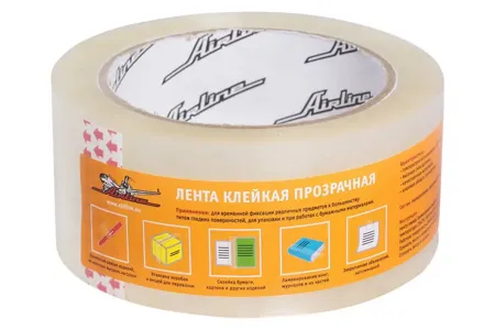 AIRLINE AATS02 Лента клейкая прозрачная (скотч)  48 мм*100 м (AAT-S-02)
