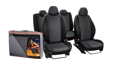 AIRLINE ACCSL61 Чехлы для Mitsubishi Outlander (11-18 г.) Лима, 13 пред., задн.спин. 1/3, жаккард-кожзам, черн. (A