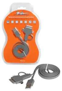 AIRLINE ACH413 кабель универсальный 4 в 1, miniUSB,microUSB,Lightning,30-pin