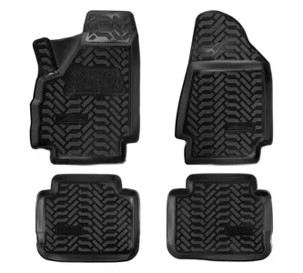 AIRLINE ACMPS14 Ковры для ВАЗ Нива (3 дв.) (Lada 4x4), 4 шт., выс. борт, 3D с подпятником, ТЭП, черн. (ACM-PS-14)