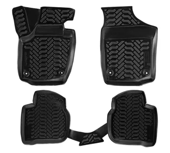 AIRLINE ACMPS61 Ковры для Skoda Rapid (13-). 4 шт. (крепеж). выс. борт. 3D. ТЭП. черн.