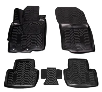 AIRLINE ACMPS87 Ковры для Mitsubishi Outlander (06-), 5 шт., выс.борт, 3D с подпятником, ТЭП, черн. (ACM-PS-87)