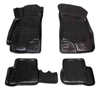 AIRLINE ACMPS88 Ковры для Hyundai Accent II (00-12), 4 шт., выс.борт, 3D с подпятником, ТЭП, черн. ()