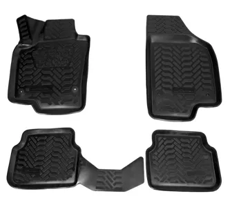 AIRLINE ACMPS91 Ковры для VW Tiguan (07-16), 4 шт., (крепеж), выс.борт, 3D с подпятником, ТЭП, черн. (ACM-PS-91)