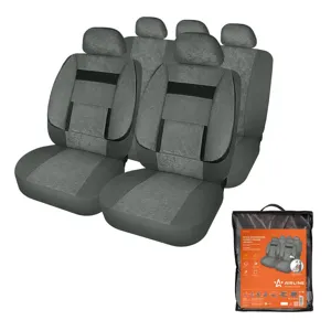 AIRLINE ACSUV02 Чехлы для сидений универсальные MONRO, 11 пред., повыш. комфорт, велюр, темно-сер. (ACS-UV-02)