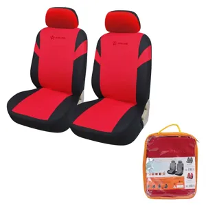 AIRLINE ACSVP07 Чехлы для сидений универсал. RS-4+, передние, 2 шт. (4 предм.), велюр, черн./красн. (ACS-VP-07)