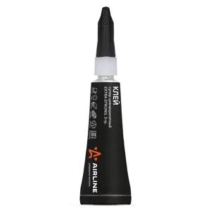 AIRLINE ADGC007 AIRLINE Клей супер цианакрилатный EXTRA STRONG. 1 шт.. 3 гр. блистеры на подложке