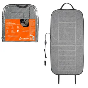 AIRLINE ADHC016 Накидка с подогревом на переднее сиденье 12 В. 35/45Вт. 100*50 см. искусств.мех. серая