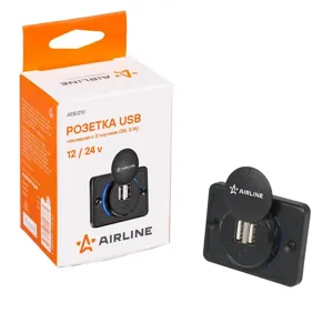 AIRLINE AEBJ210 Розетка USB накладная c 2 портами (5В, 3.1А) (AEBJ210)