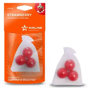 AIRLINE AFSH120 Ароматизатор Шарики в мешочке клубника со сливками