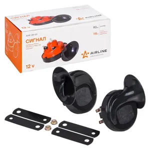 AIRLINE AHR12R02 Сигнал звуковой 12 v двух тональный рупорный d 90 мм . 410510 гц. 118 дб