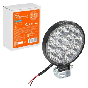 AIRLINE ALED030 Фара светодиодная круглая, 14 LED направленный свет, 14W (83х83х22) 12V. STANDART (ALED030)