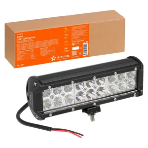AIRLINE ALED049 Фара светодиодная (балка) двухрядная, 18LED комбин. свет, 54W (235х78х65) 12/24V (ALED049)