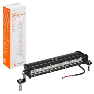 AIRLINE ALED061 Фара (балка) светодиодная однорядная, 6LED, направленный свет, 9Вт, 186x30x47мм, 12/24В ()