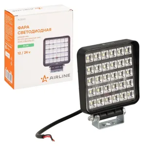 AIRLINE ALED101 Фара светодиодная квадратная, 30 LED рассеяный свет, 30W (108х108х37) 12/24V PLUS (ALED101)