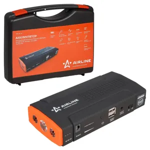 AIRLINE APB1406 аккумулятор внешний универс. (booster) 13800мАч: 2хUSB 5V 2A,12V16V19V,фонарь,пуск ДВС