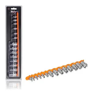 AIRLINE ATBS35 Набор головок 1/2 и 1/4 TORX 14пр. (E4-E24)  пласт.подвес (AT-BS-35)
