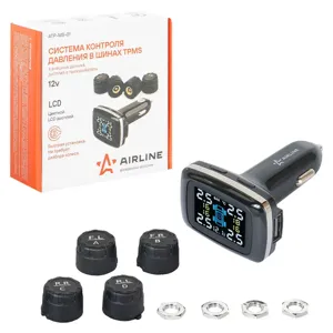 AIRLINE ATPMS01 Система контроля давления в шинах TPMS, 4 внеш. датчика, дисплей в прикуриватель (ATP-MS-01)