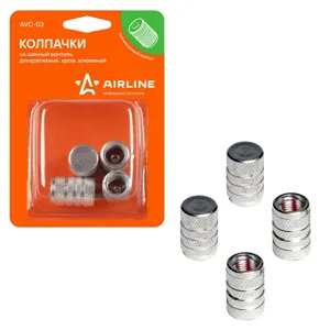 AIRLINE AVC03 Колпачки на шинный вентиль  декоративные  4 шт. (AVC-03)