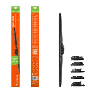 AIRLINE AWBH475 Щетка стеклоочистителя  480мм гибридная (HOOK 9x39x4)+адаптер Side PINPush ButtonPinch Tab