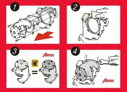 AIRTEX 1700 Водяной насос Opel Astra G-H 1.6i 16v Zafira B 1.6i 16v