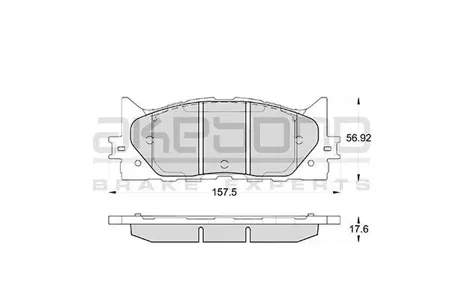AKEBONO AN734K Колодки торм.передние Toyota Camry 06 Rav 4 III (A3) Lexus ES (V4) 3.5