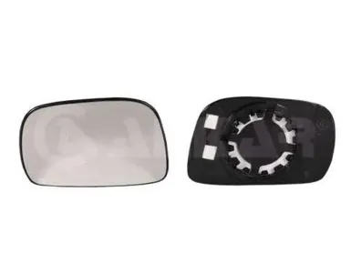 ALKAR 6401427 Стекло зеркала левого с кроншт. выпукл. Opel Agila 00>